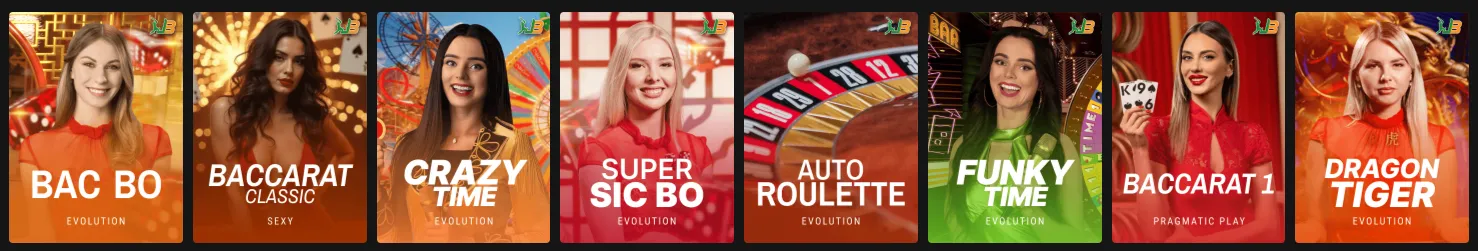 JeetBuzz Live Casino – Bac Bo, Baccarat, Crazy Time, Auto Roulette and more