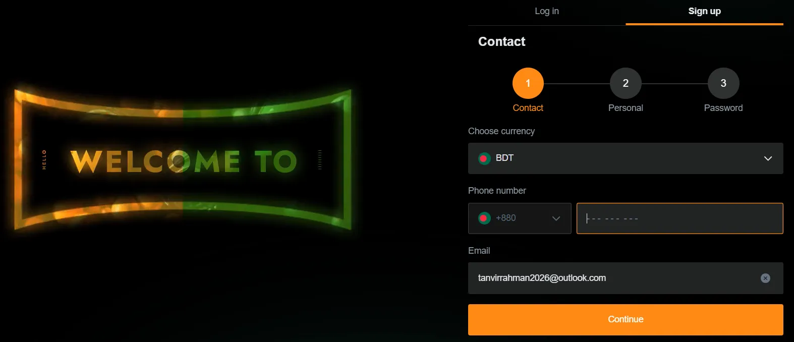 JeetBuzz registration form – sign up to claim your welcome bonus